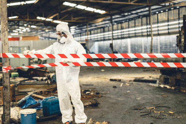 Professional Biohazard Cleanup technician working in Pepeekeo, HI